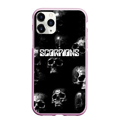 Чехол iPhone 11 Pro матовый Scorpions logo rock group, цвет: 3D-розовый