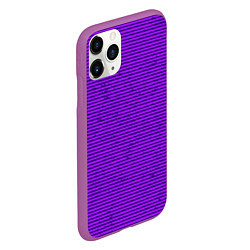 Чехол iPhone 11 Pro матовый Сочный фиолетовый в полоску, цвет: 3D-фиолетовый — фото 2
