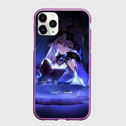 Чехол iPhone 11 Pro матовый Honkai Star Rail Black Swan, цвет: 3D-фиолетовый