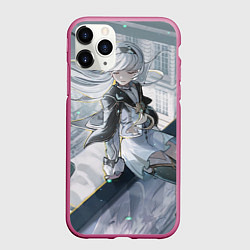 Чехол iPhone 11 Pro матовый Honkai Star Rail Firefly smile