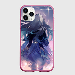 Чехол iPhone 11 Pro матовый Honkai Star Rail Firefly smile, цвет: 3D-малиновый