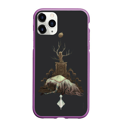 Чехол iPhone 11 Pro матовый Bloodborne Bosses - Викарий Амелия / 3D-Фиолетовый – фото 1