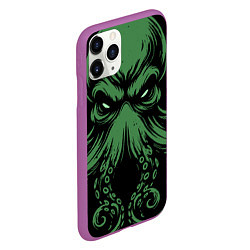 Чехол iPhone 11 Pro матовый Ктулху иллюстрация, цвет: 3D-фиолетовый — фото 2