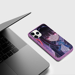 Чехол iPhone 11 Pro матовый Honkai Star Rail Sparkle smile, цвет: 3D-фиолетовый — фото 2