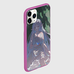 Чехол iPhone 11 Pro матовый Фрирен под деревом, цвет: 3D-фиолетовый — фото 2