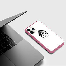 Чехол iPhone 11 Pro матовый Сигил Сталкера, цвет: 3D-малиновый — фото 2