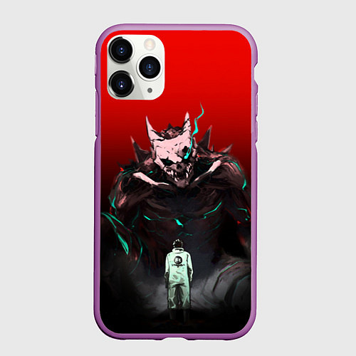 Чехол iPhone 11 Pro матовый Кайдзю - Хибино / 3D-Фиолетовый – фото 1