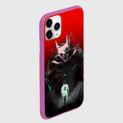 Чехол iPhone 11 Pro матовый Кайдзю - Хибино, цвет: 3D-фиолетовый — фото 2