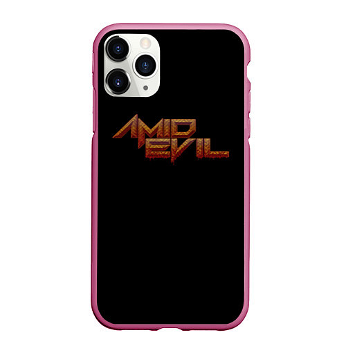 Чехол iPhone 11 Pro матовый Amid Evil / 3D-Малиновый – фото 1