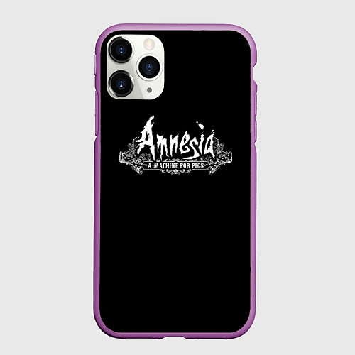 Чехол iPhone 11 Pro матовый Амнезия хоррор / 3D-Фиолетовый – фото 1