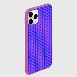 Чехол iPhone 11 Pro матовый Паттерн шестиренки, цвет: 3D-фиолетовый — фото 2