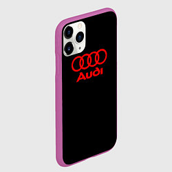 Чехол iPhone 11 Pro матовый Audi red logo, цвет: 3D-фиолетовый — фото 2