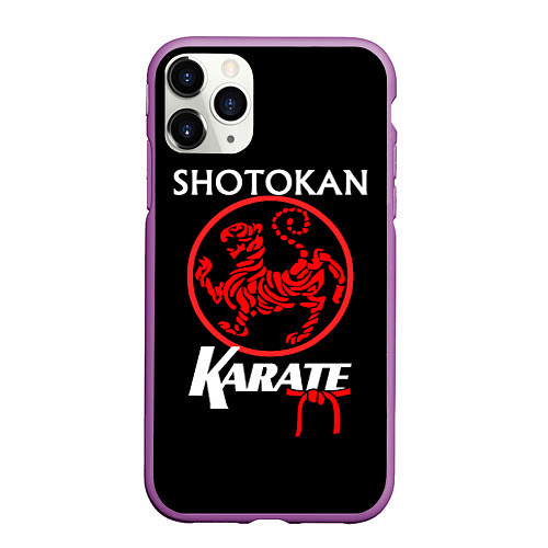 Чехол iPhone 11 Pro матовый Сётокан - стиль каратэ / 3D-Фиолетовый – фото 1