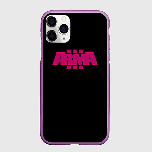 Чехол iPhone 11 Pro матовый ARMA 3 / 3D-Фиолетовый – фото 1
