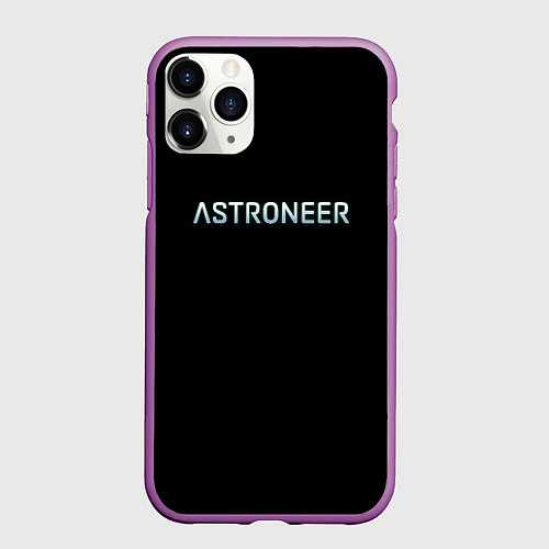 Чехол iPhone 11 Pro матовый Astroneer logo / 3D-Фиолетовый – фото 1