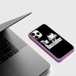 Чехол iPhone 11 Pro матовый Басс папа, цвет: 3D-фиолетовый — фото 2