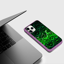 Чехол iPhone 11 Pro матовый Эквалайзер и динамики, цвет: 3D-фиолетовый — фото 2