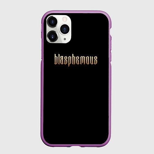 Чехол iPhone 11 Pro матовый Blasphemous / 3D-Фиолетовый – фото 1