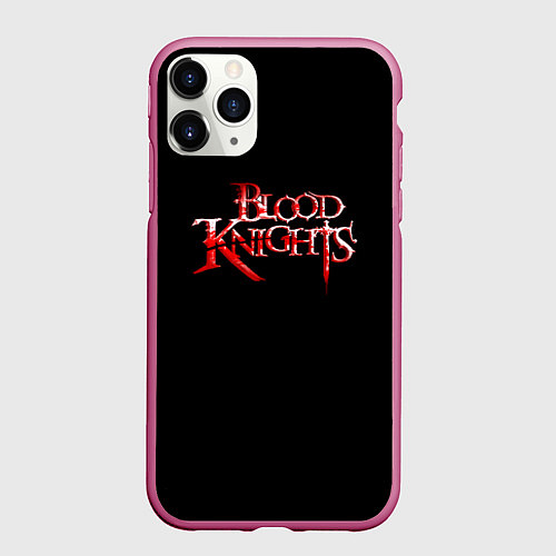 Чехол iPhone 11 Pro матовый Blood Knights logo rpg / 3D-Малиновый – фото 1