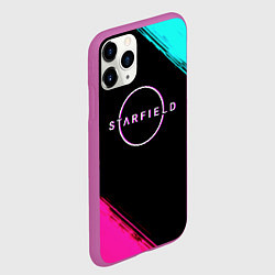 Чехол iPhone 11 Pro матовый Starfield neon, цвет: 3D-фиолетовый — фото 2