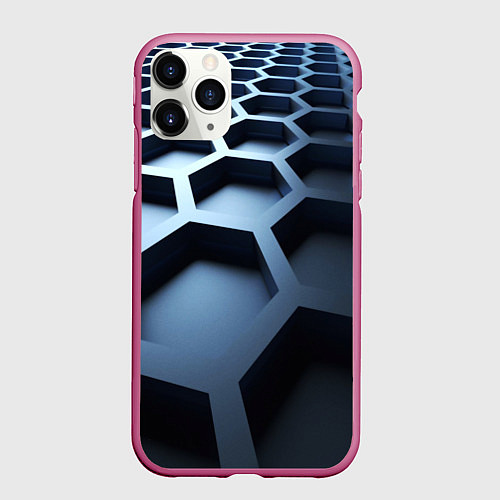 Чехол iPhone 11 Pro матовый Броня нанотехнологичная / 3D-Малиновый – фото 1