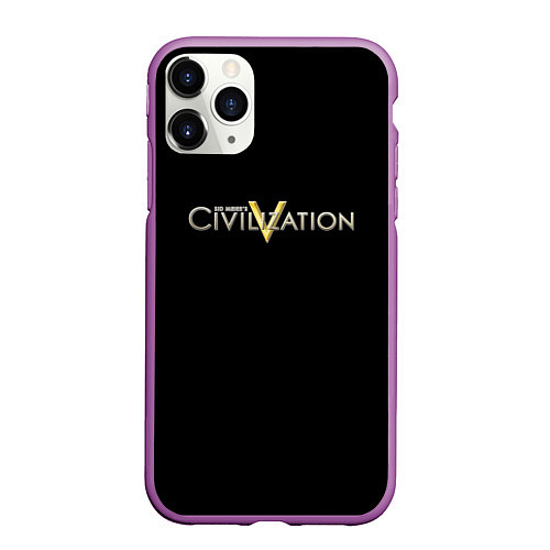 Чехол iPhone 11 Pro матовый Civilization / 3D-Фиолетовый – фото 1