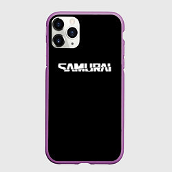 Чехол iPhone 11 Pro матовый Samurai logo white, цвет: 3D-фиолетовый