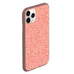 Чехол iPhone 11 Pro матовый Мозги текстура, цвет: 3D-коричневый — фото 2