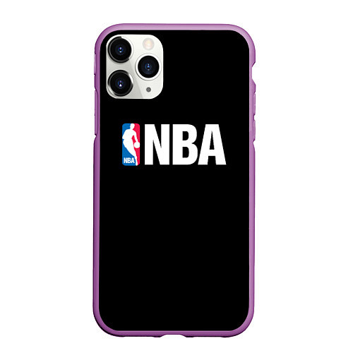 Чехол iPhone 11 Pro матовый NBA logo sport / 3D-Фиолетовый – фото 1