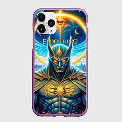 Чехол iPhone 11 Pro матовый Elden Ring темный рыцарь, цвет: 3D-фиолетовый