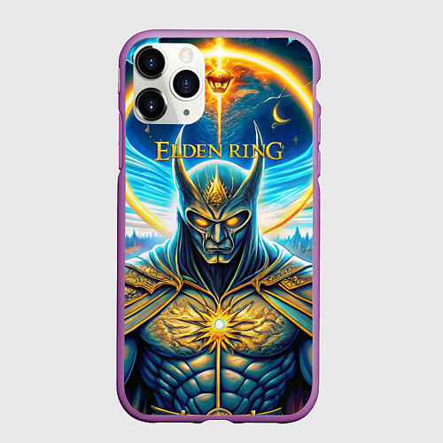 Чехол iPhone 11 Pro матовый Elden Ring темный рыцарь / 3D-Фиолетовый – фото 1