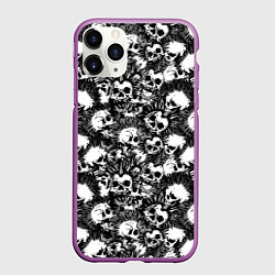 Чехол iPhone 11 Pro матовый Панк черепа