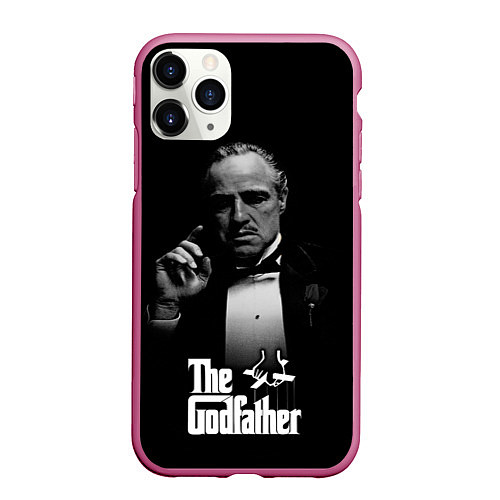 Чехол iPhone 11 Pro матовый Don Vito Corleone / 3D-Малиновый – фото 1