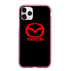 Чехол iPhone 11 Pro матовый Mazda red logo