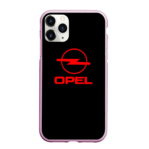 Чехол iPhone 11 Pro матовый Opel red logo auto / 3D-Розовый – фото 1