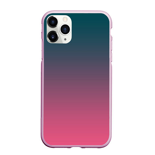 Чехол iPhone 11 Pro матовый Абстрактный градиент / 3D-Розовый – фото 1