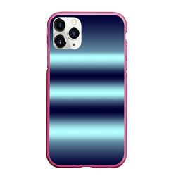 Чехол iPhone 11 Pro матовый Полосы градиент, цвет: 3D-малиновый