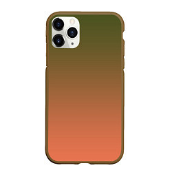 Чехол iPhone 11 Pro матовый Абстрактный градиент, цвет: 3D-коричневый