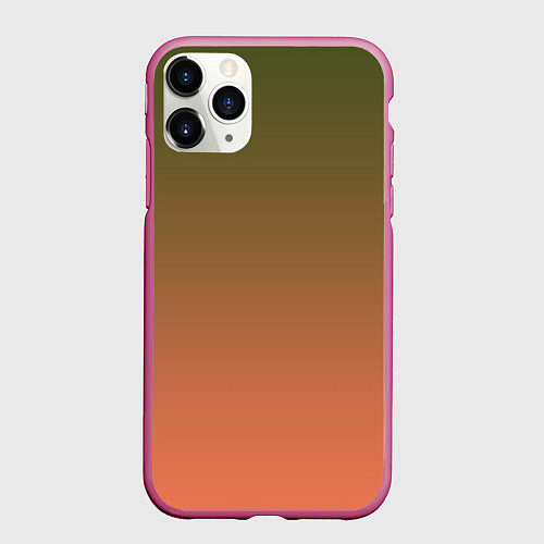 Чехол iPhone 11 Pro матовый Абстрактный градиент / 3D-Малиновый – фото 1