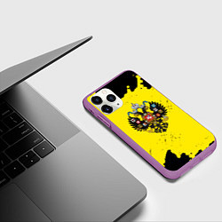 Чехол iPhone 11 Pro матовый Имперская россия краски, цвет: 3D-фиолетовый — фото 2