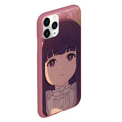 Чехол iPhone 11 Pro матовый Sousou no Frieren Ферн cute face, цвет: 3D-малиновый — фото 2