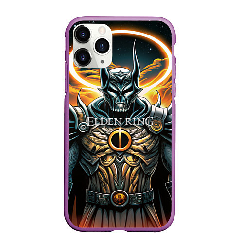 Чехол iPhone 11 Pro матовый Elden Ring black knight / 3D-Фиолетовый – фото 1