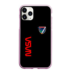 Чехол iPhone 11 Pro матовый Nasa space logo steel