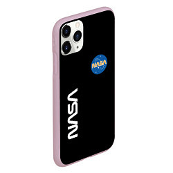 Чехол iPhone 11 Pro матовый NASA logo usa space, цвет: 3D-розовый — фото 2