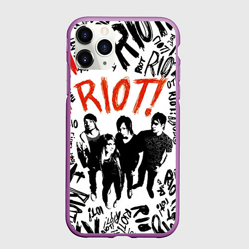 Чехол iPhone 11 Pro матовый Paramore - riot / 3D-Фиолетовый – фото 1