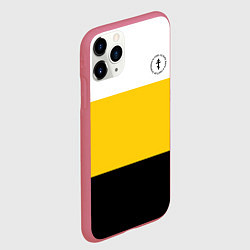 Чехол iPhone 11 Pro матовый За веру царя Николай II крест черный, цвет: 3D-малиновый — фото 2
