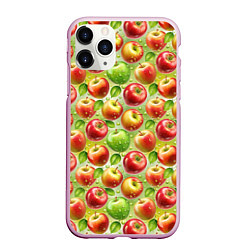 Чехол iPhone 11 Pro матовый Натуральные яблоки паттерн