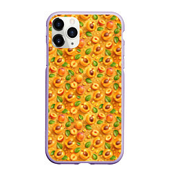 Чехол iPhone 11 Pro матовый Сочные абрикосы паттерн