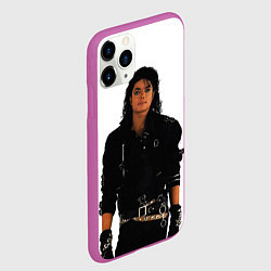 Чехол iPhone 11 Pro матовый Michael Jackson whos bad, цвет: 3D-фиолетовый — фото 2