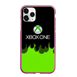 Чехол iPhone 11 Pro матовый Xbox green fire